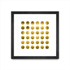 \"Golden Spots White\" Matted and Framed Black 30x30 Wall Art