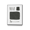\"Square Mind\" Canvas Framed Black 24x32 Wall Art