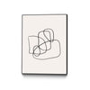 \"Simple Lines\" Canvas Framed Black 18x24 Wall Art