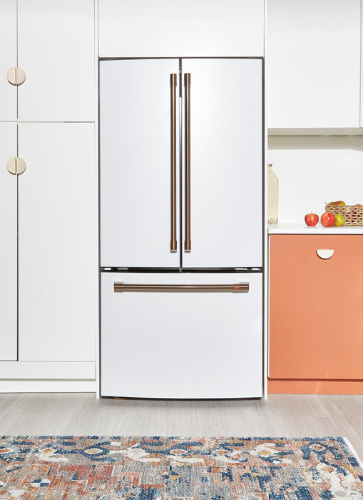 Cafe 36\" 27.8 Cu. Ft. French-Door Refrigerator - Matte White - CVE28DP4NW2