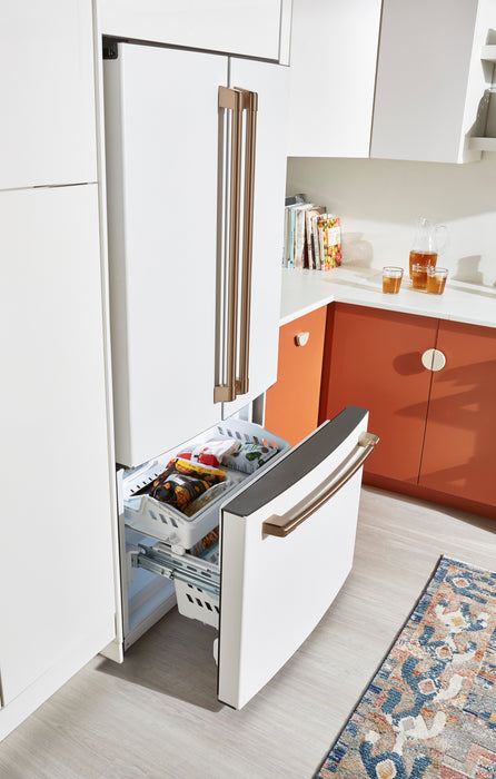 Cafe 36\" 27.8 Cu. Ft. French-Door Refrigerator - Matte White - CVE28DP4NW2
