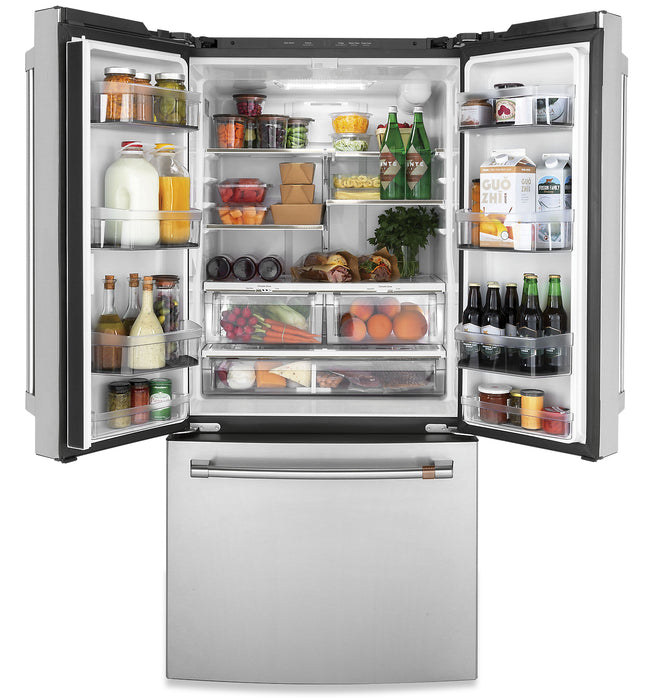 Cafe 33\" 18.6 Cu. Ft. French-Door Refrigerator - Stainless - CWE19SP2NS1