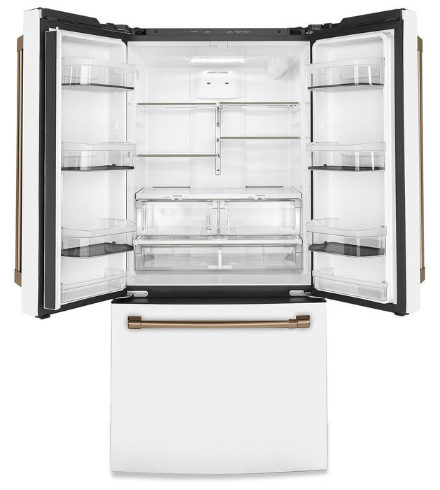 Cafe 33\" 18.6 Cu. Ft. French-Door Refrigerator - Matte White - CWE19SP4NW2