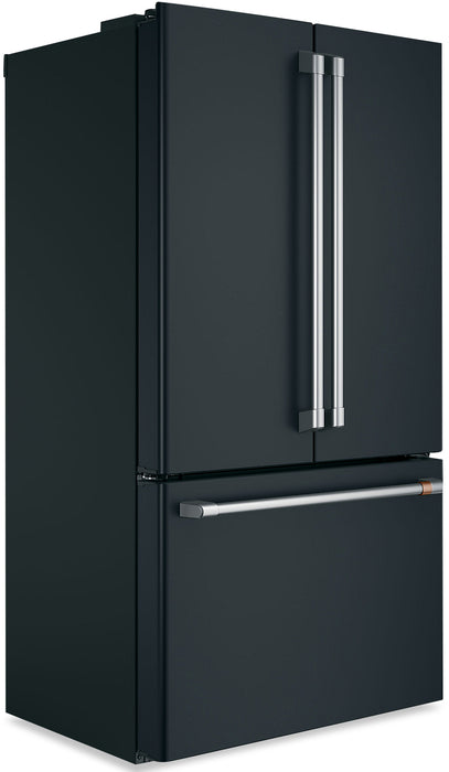 Cafe 36\" 23.1 Cu. Ft. French-Door Refrigerator - Matte Black - CWE23SP3MD1