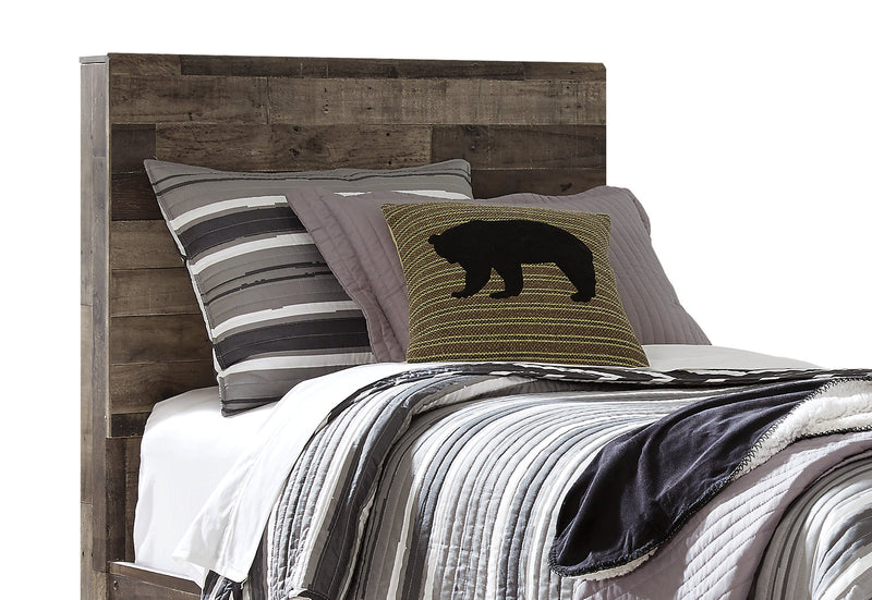 Derekson Panel Headboard for Kids, Grey - Twin Size