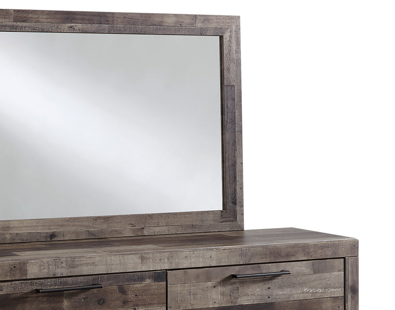 Derekson 6pc Bedroom Set with Panel Bed, Dresser, Mirror & Nightstand for Kids, Grey - Twin Size