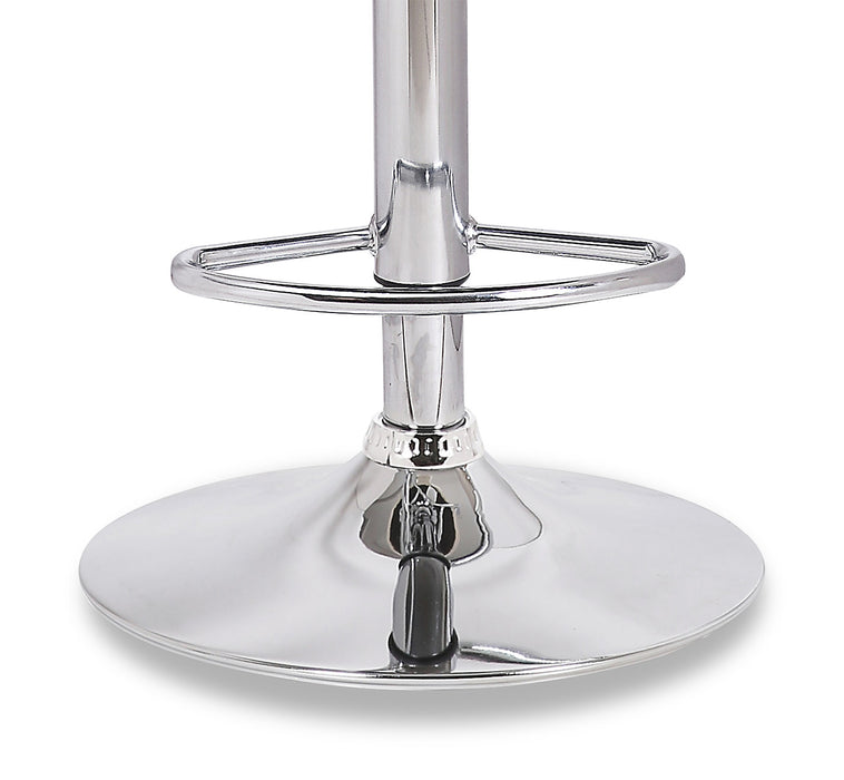 Finn Barstool with Swivel & Adjustable Seat, Vegan Leather Fabric, Metal - Grey