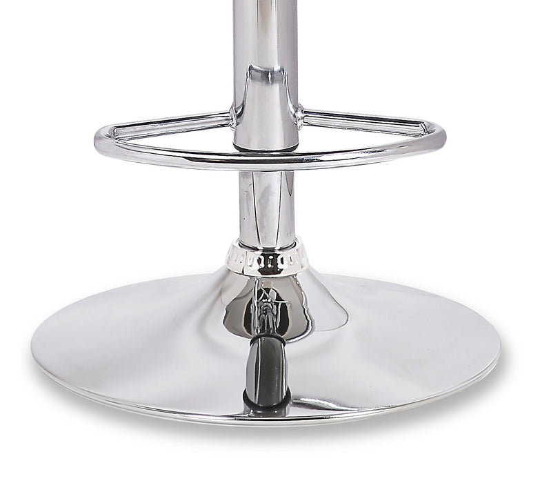 Finn Barstool with Swivel & Adjustable Seat, Vegan Leather Fabric, Metal - Beige