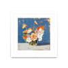 \"Peach And White Bouquet\" Matted and Framed White 30x30 Wall Art
