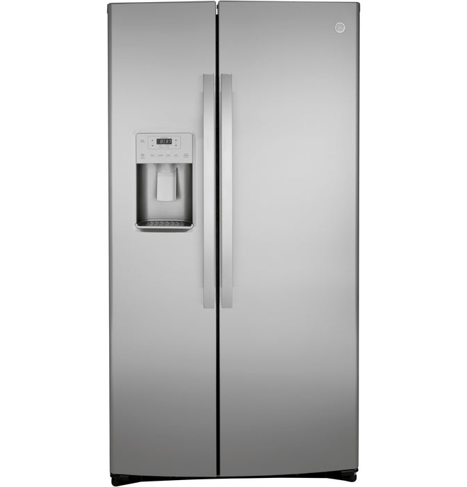 GE 36\" 21.8 Cu. Ft. Side-by-Side Refrigerator - Stainless - GZS22IYNFS