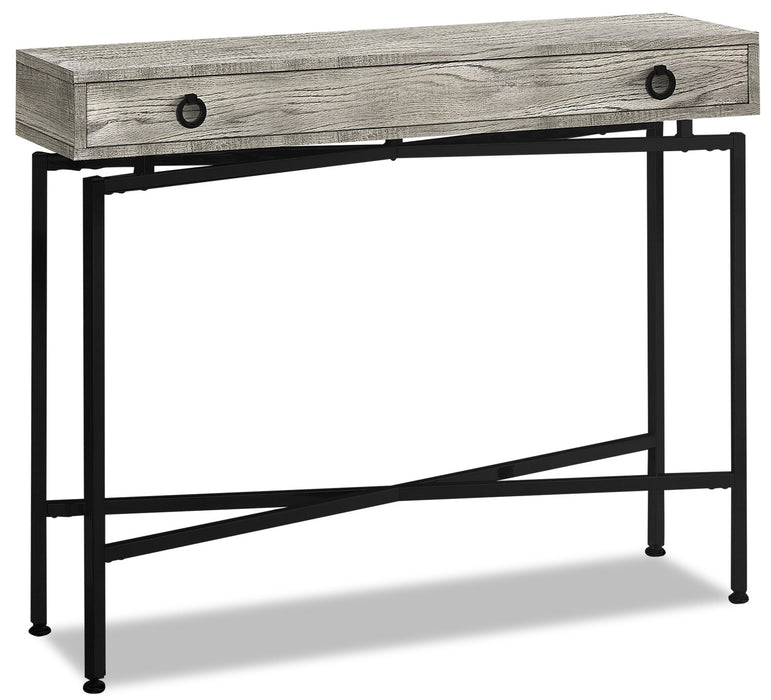 Harper 42.5\" Sofa Table with Drawer - Grey Reclaimed Wood-Look
