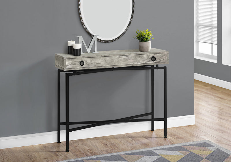 Harper 42.5\" Sofa Table with Drawer - Grey Reclaimed Wood-Look