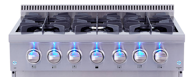 Thor Kitchen 5.2 Cu. Ft. Freestanding Dual Fuel Range - HRD3606U-SS