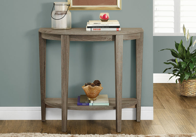 Dark Taupe Wood-Look Console Table