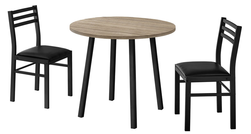 Small 3-Piece Dining Package with 35\" Drop Leaf - Dark Taupe