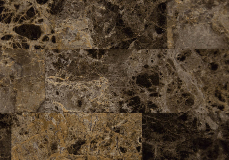 Small 5-Piece Rectangular Dining Package - Brown Marble-Look