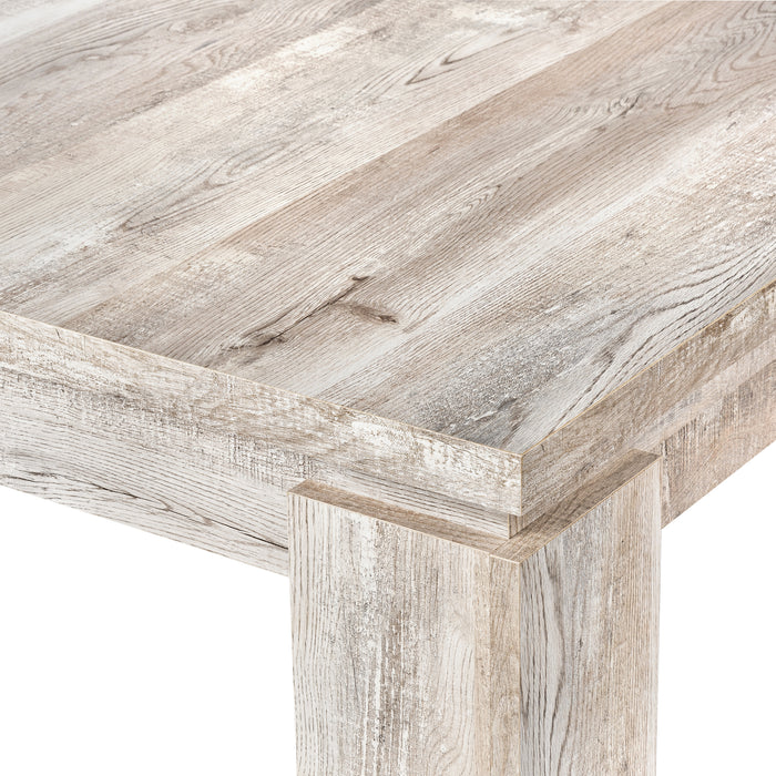 Taupe Reclaimed Wood-look Dining Table
