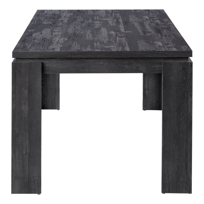 Black Reclaimed Wood-look Dining Table