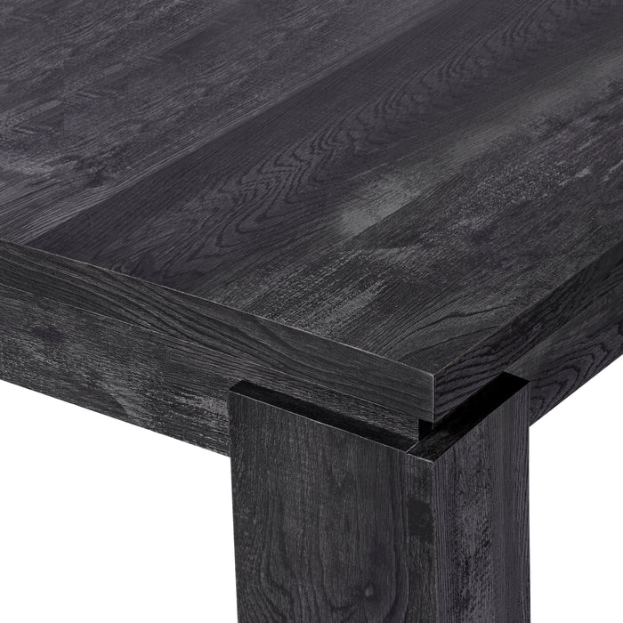 Black Reclaimed Wood-look Dining Table