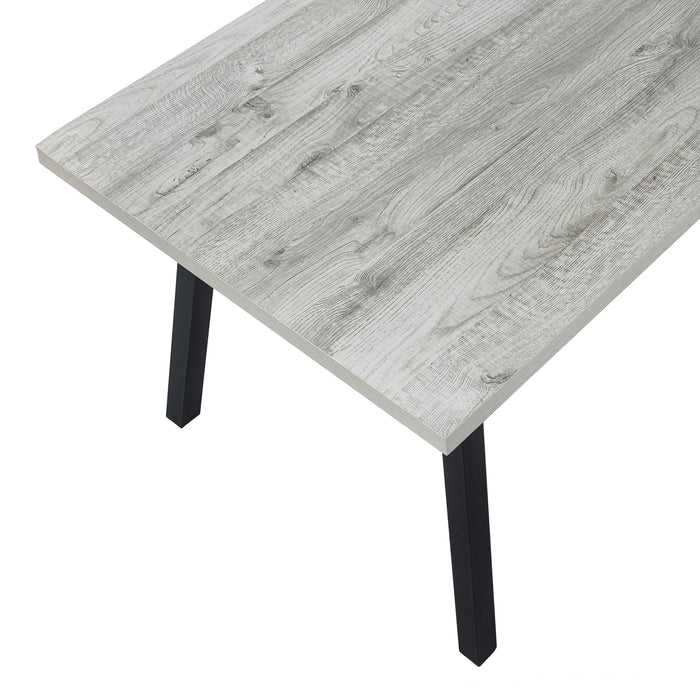 Grey Black Metal Dining Table