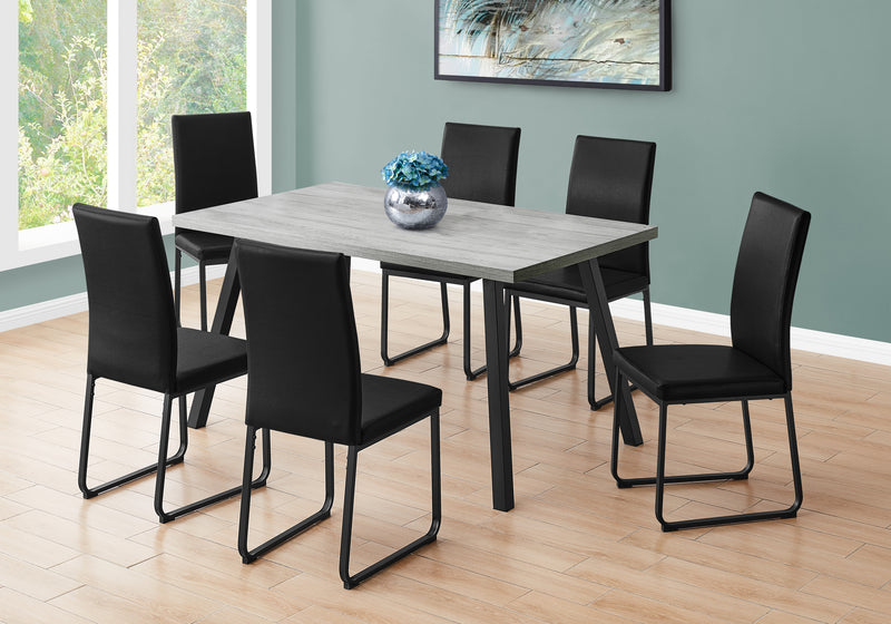 Grey Black Metal Dining Table