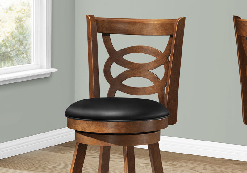 Swivel Oak Counter-Height Bar Stool - Set of 2