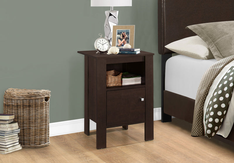 Espresso Side Table Nightstand