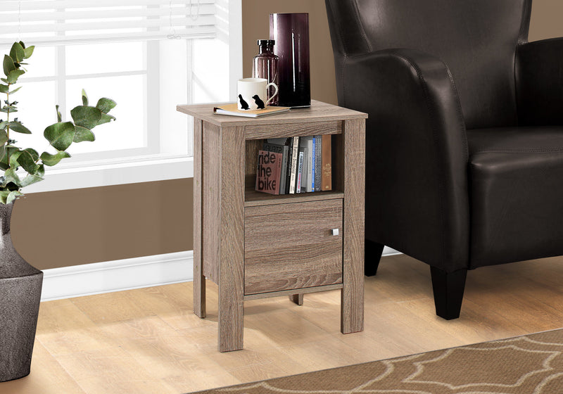 Dark Taupe Side Table Nightstand