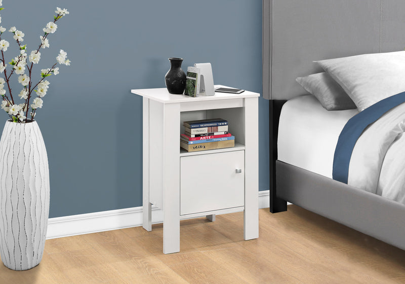 White Side Table Nightstand
