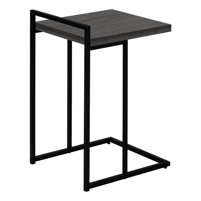 Grey Black Metal Side Table