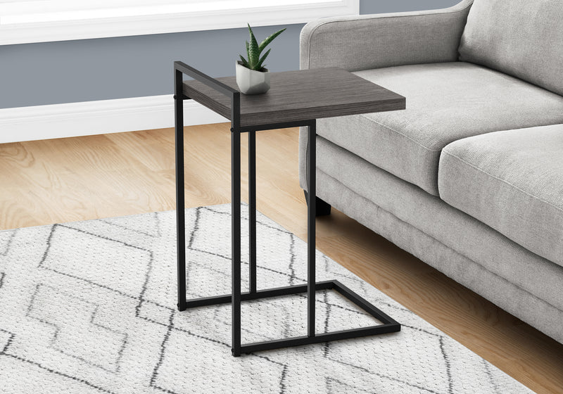 Grey Black Metal Side Table