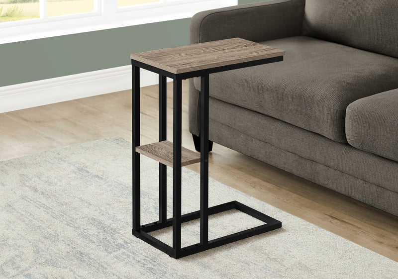 Dark Taupe black Metal Side Table