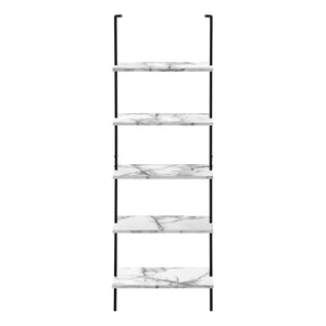 White Marble-look Bookcase