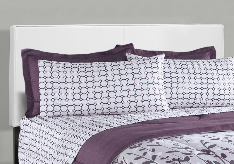 Queen Size White Leather-look Bed