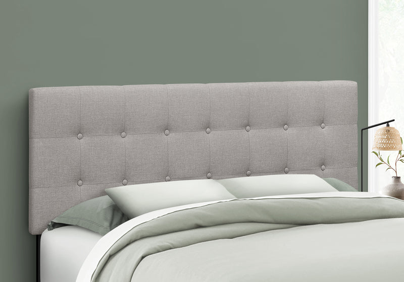 Queen Size Grey Linen-look Headboard