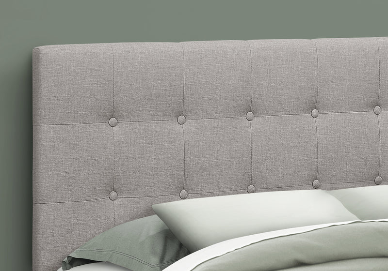 Queen Size Grey Linen-look Headboard