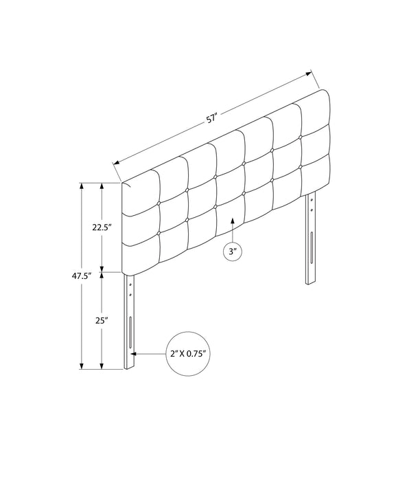 Full Size Beige Linen-look Headboard