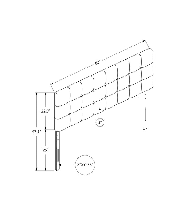 Queen Size Beige Linen-look Headboard