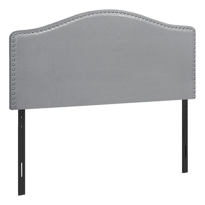 Full Size Grey Leather-look Headboard