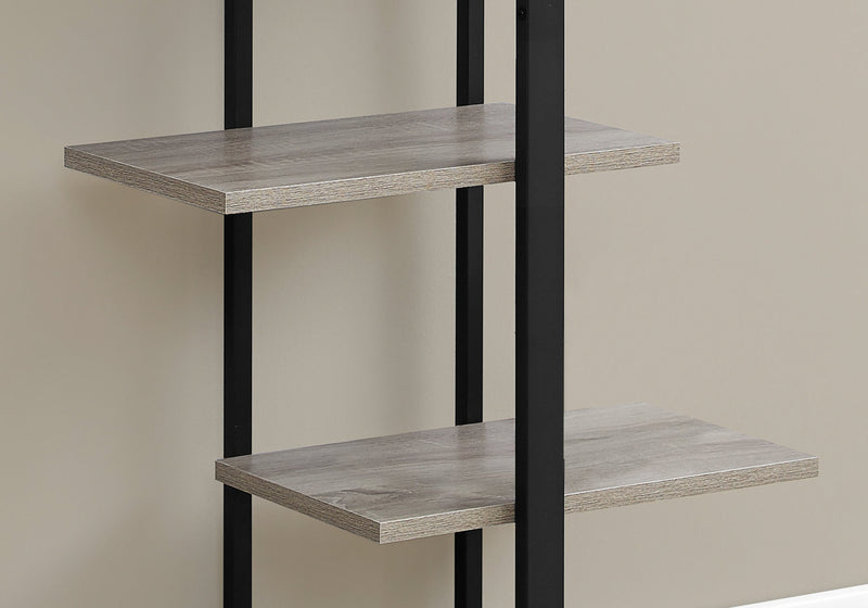 Dark Taupe Black Metal Bookcase