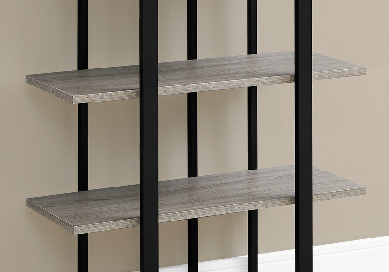 Dark Taupe Black Metal Bookcase