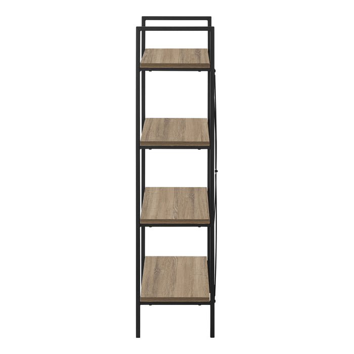 Dark Taupe Black Metal Bookcase