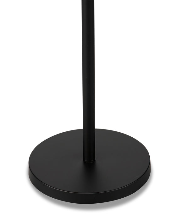 Jaxon 60\" Industrial Matte Black with Metal Wire 3-Light Floor Lamp