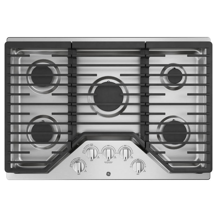 GE 30\" 5-Element Gas Cooktop - Stainless - JGP5030SLSS