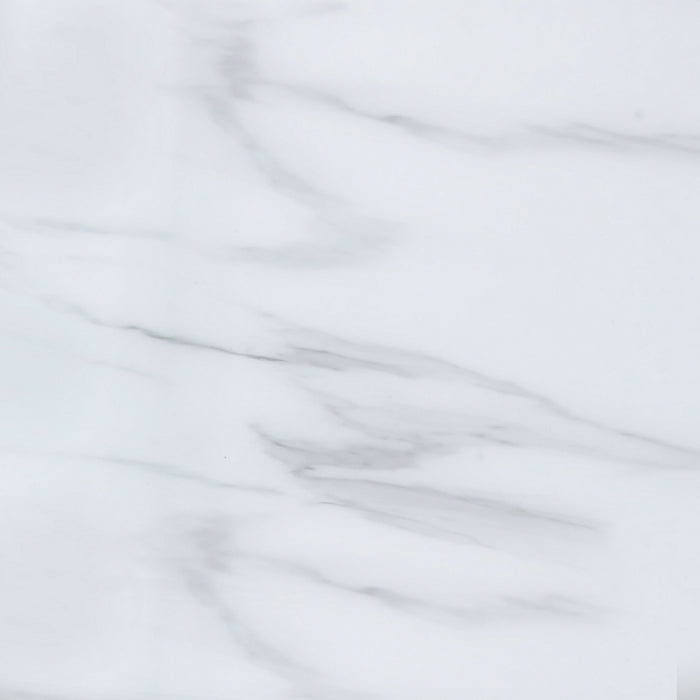 Josie 36\" Glam Round Glass Top Nesting Coffee Tables - Grey Marble Look with Metal Legs