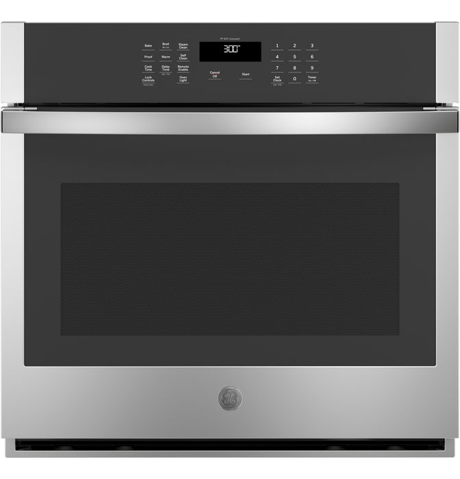 GE 30\" 5 Cu. Ft. Electric Wall Oven with Self Clean TrueTemp System - ADA Compliant - Stainless - JTS3000SNSS