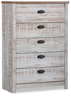 Kaia 5-Drawer Bedroom Chest, 31.38\"W x 45.3\"H, Made in Canada - Whitewash