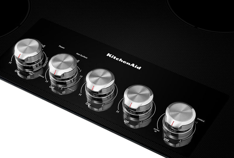 KitchenAid 36\" 5-Element Electric Cooktop - Black - KCES556HBL
