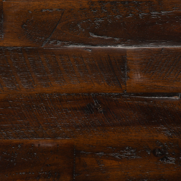 Konagrove 48\" Rustic Coffee Table with Storage and Casters - Dark Brown  Wood