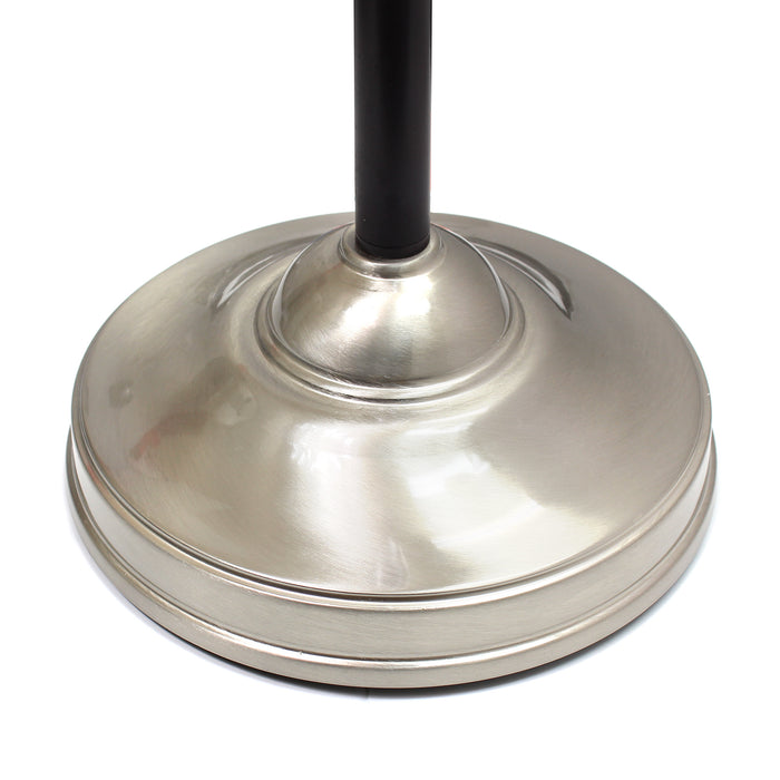 Elegant Designs Malbec Black And Brushed Nickel 3 Pack Lamp Set (2 Table Lamps, 1 Floor Lamp)